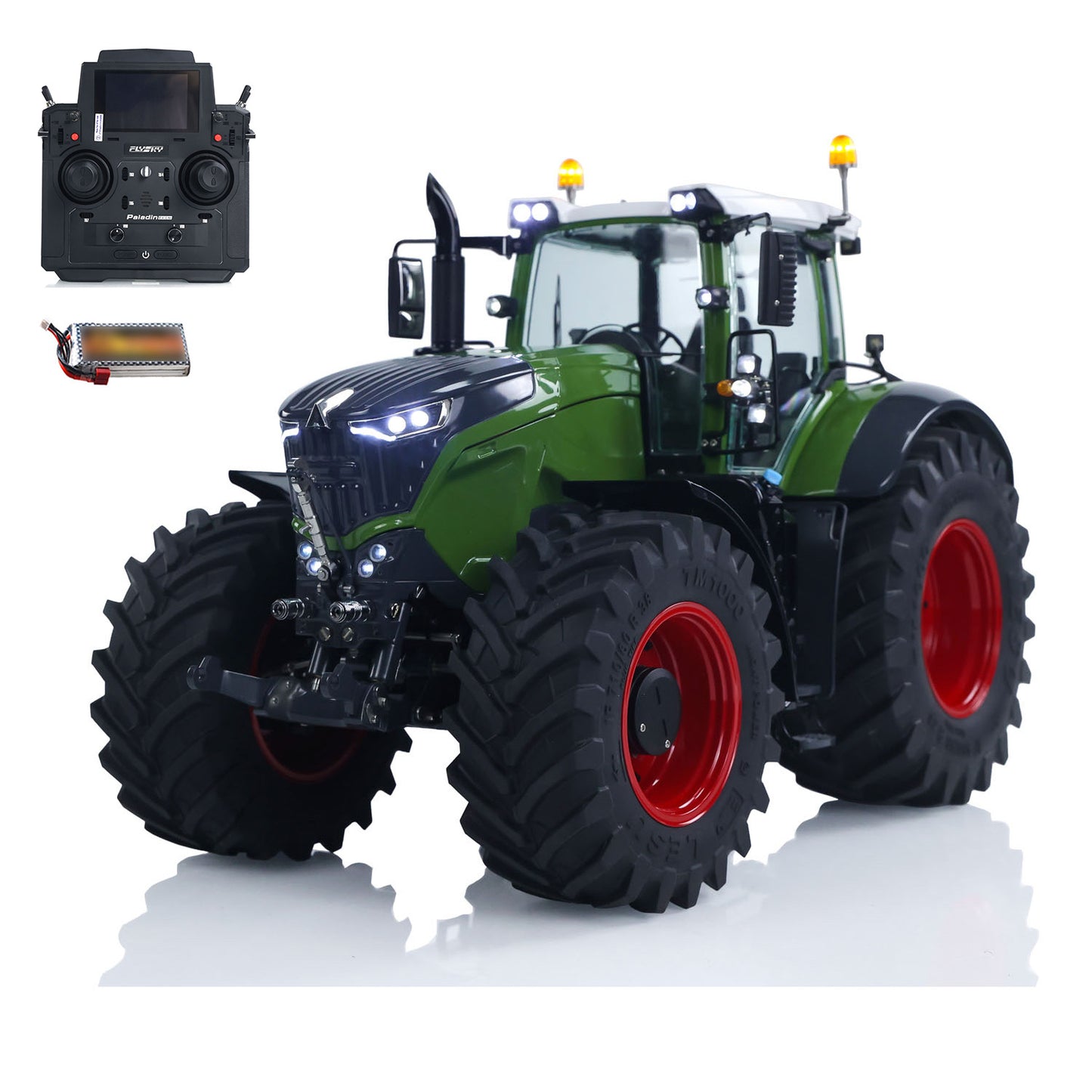LESU AOUE 1050 1/14 Metal 4x4 RC Walking Tractor K500 Seedbed Pre-sowing Soil Preparation Planter Plough Hydraulic Agricultural Vehicles Frsky PL18EV Lite