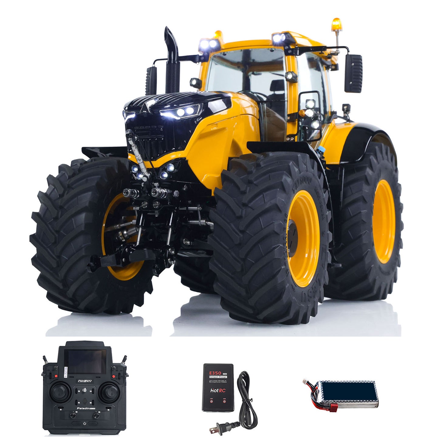 LESU AOUE 1050 1/14 Metal 4x4 RC Walking Tractor K500 Seedbed Pre-sowing Soil Preparation Planter Plough Hydraulic Agricultural Vehicles Frsky PL18EV Lite