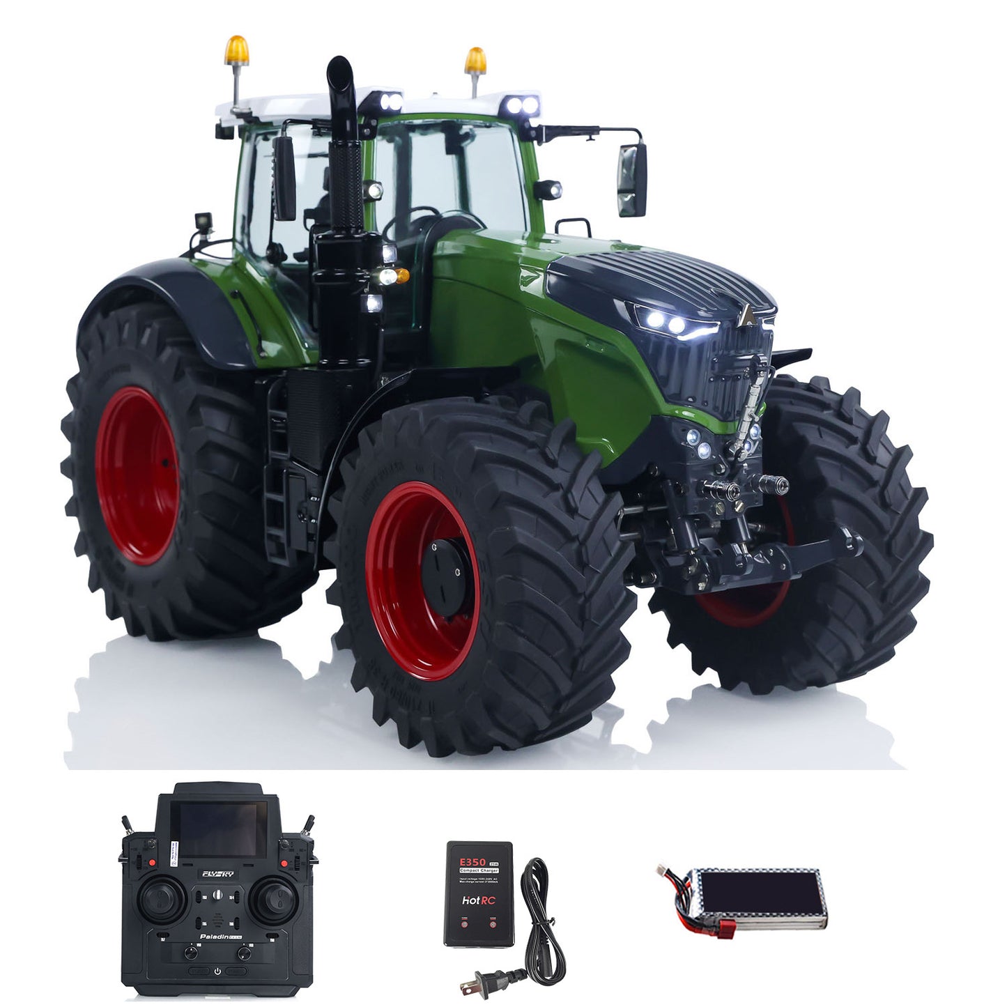 LESU AOUE 1050 1/14 Metal 4x4 RC Walking Tractor K500 Seedbed Pre-sowing Soil Preparation Planter Plough Hydraulic Agricultural Vehicles Frsky PL18EV Lite