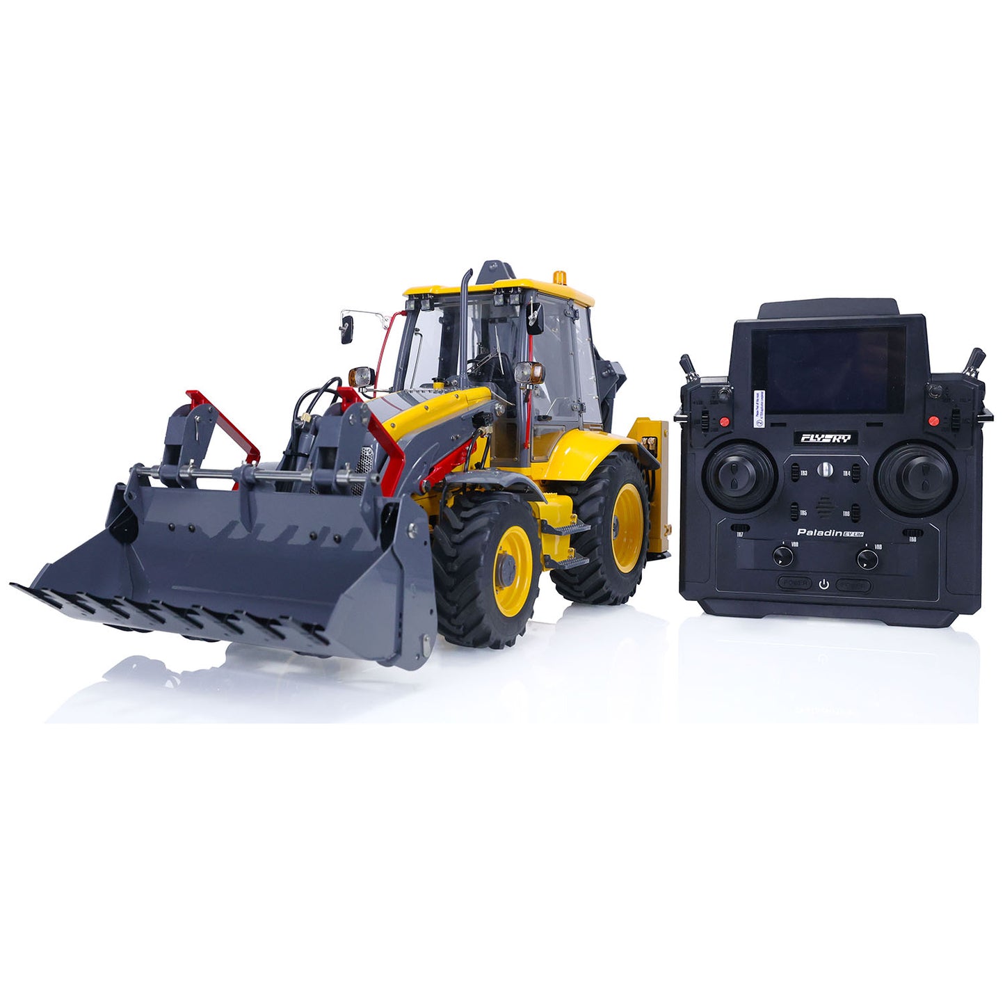 LESU AOUE BL71 1/14 4X4 Metal Hydraulic RC Backhoe Loader A0010 with Support Leg Light Sound System for Construction Vehicle Enthusiast