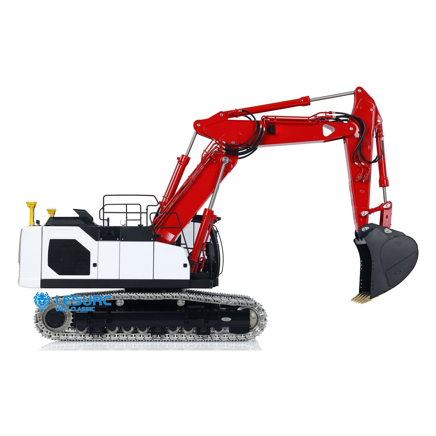 LESU AOUE LR945 Metal 1/14 RC Hydraulic Excavator 3 Arms Digger with PL18EV Lite Radio Controller