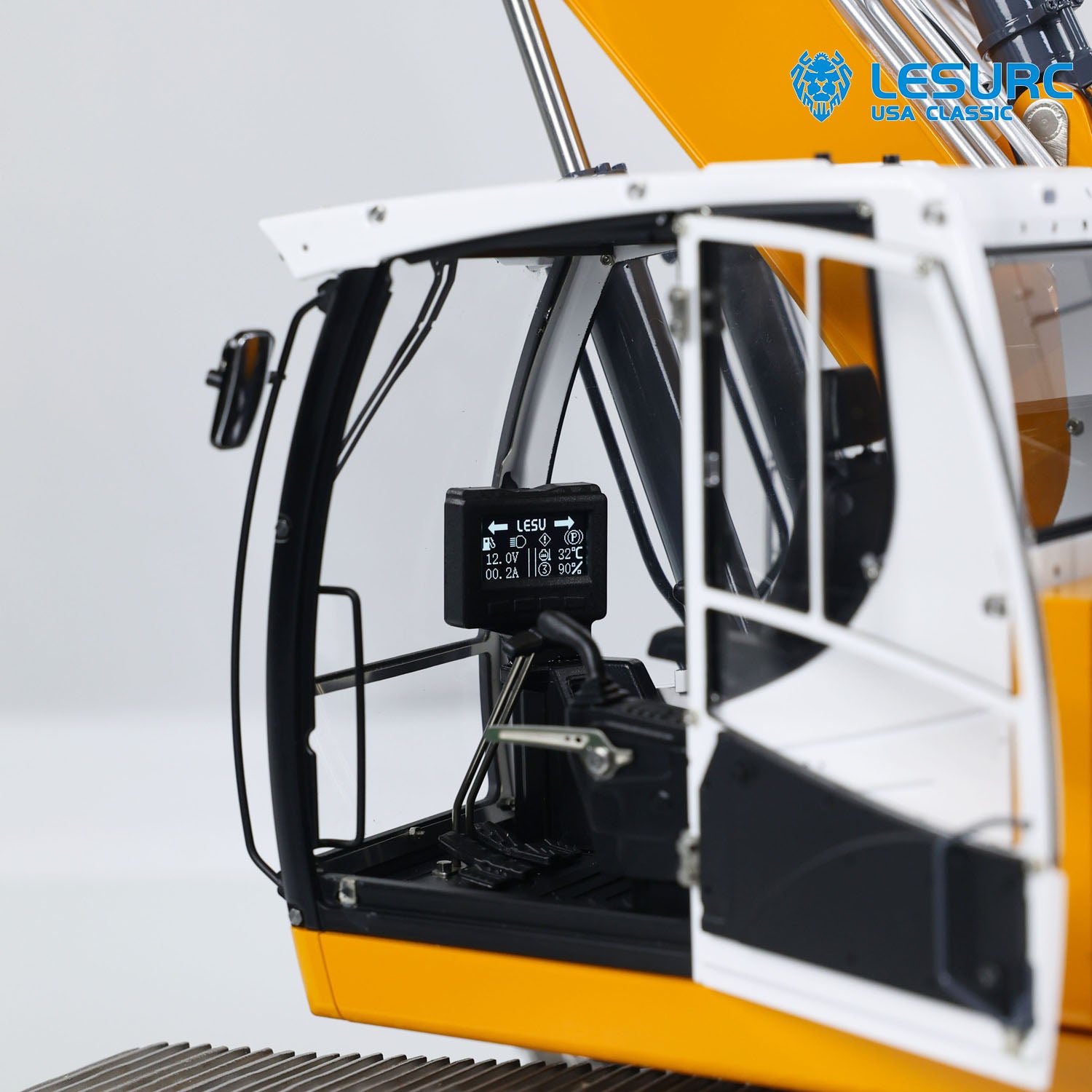 LESU AOUE LR945 Metal 1/14 RC Hydraulic Excavator 3 Arms Digger for Backyard Fun