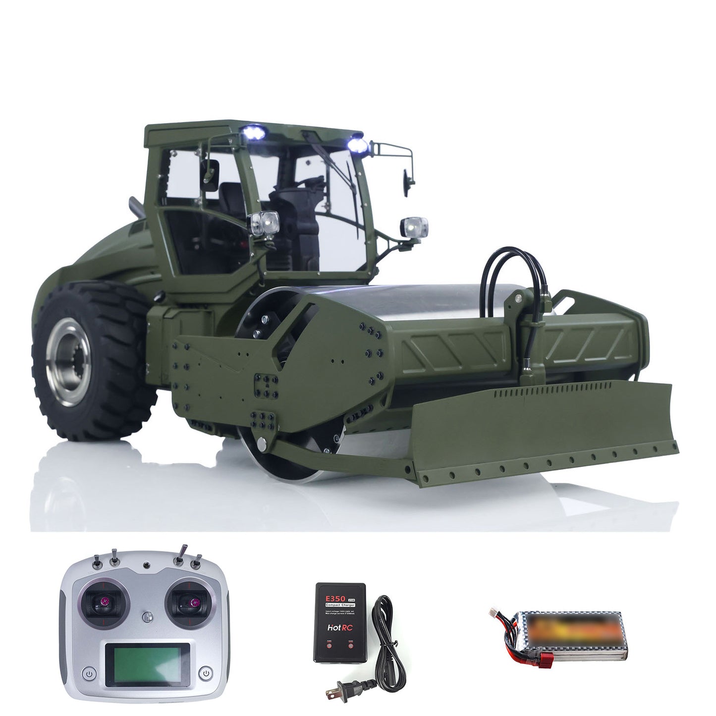 LESU Aoue-H13i 1/14 Hydraulic RC Road Roller A0009 for Construction Vehicle Enthusiast