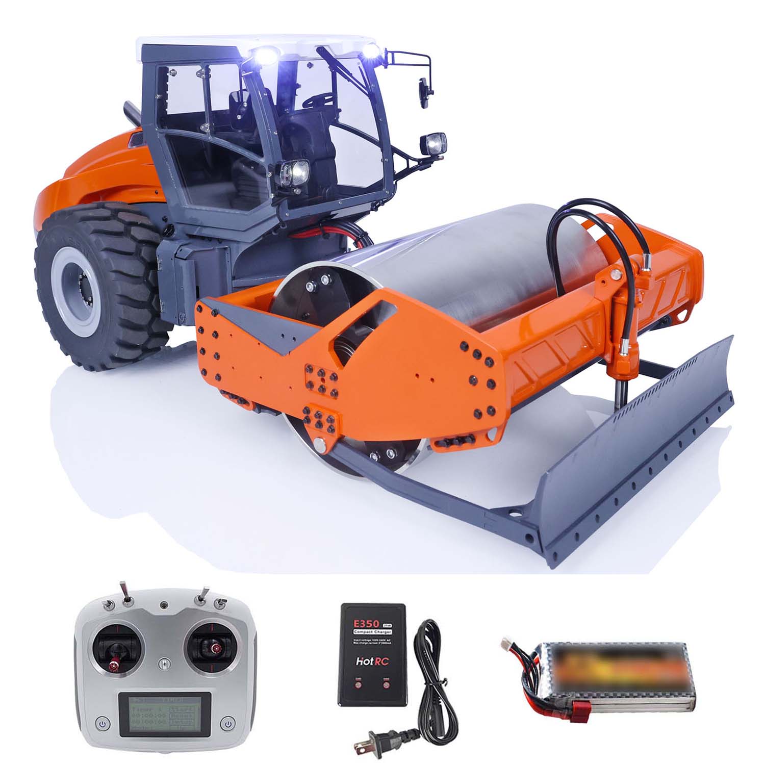 LESU Aoue-H13i 1/14 Hydraulic RC Road Roller A0009 with FlySky I6S Remote Controller