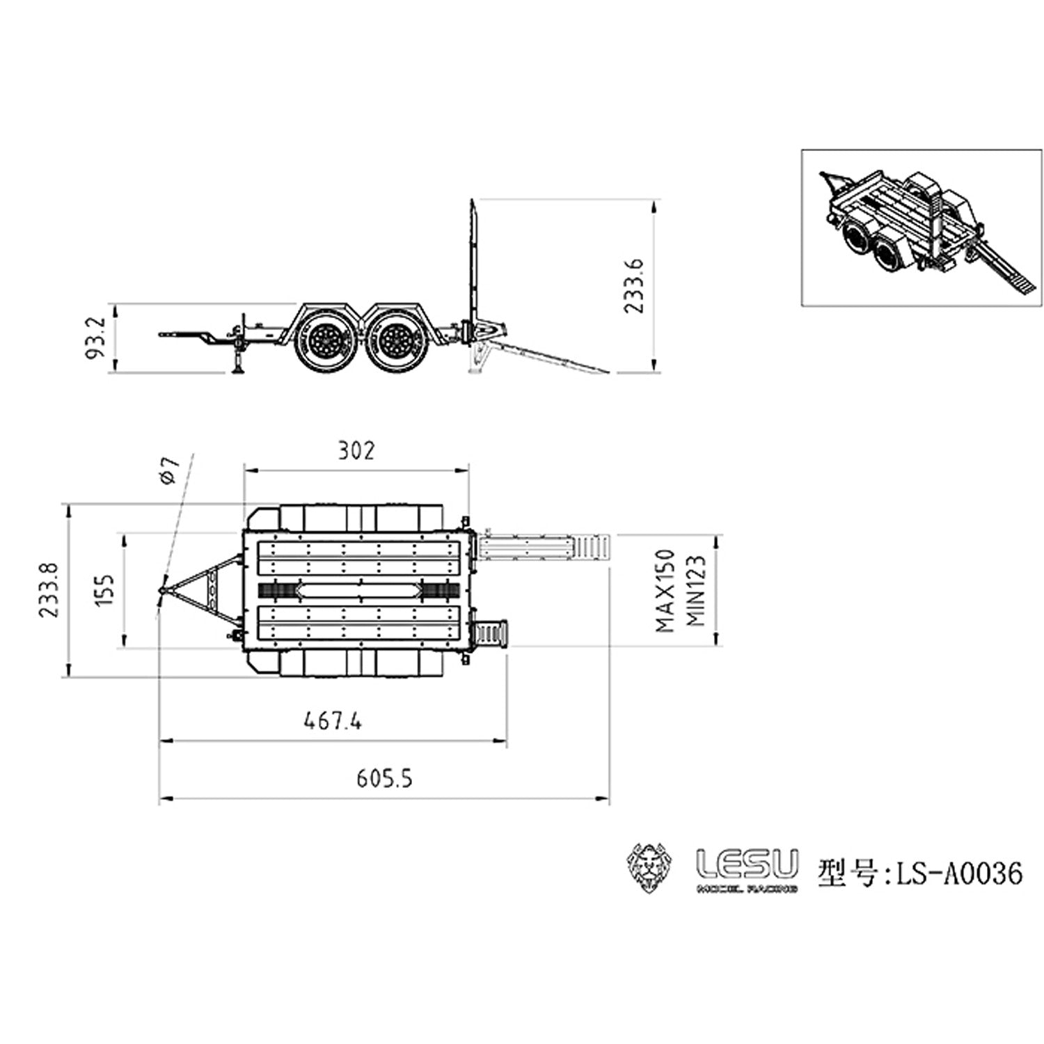Metal Hay Clamp for LESU Aoue-LT5 1/14 Hydraulic RC Tracked Skid Steer Loader Model