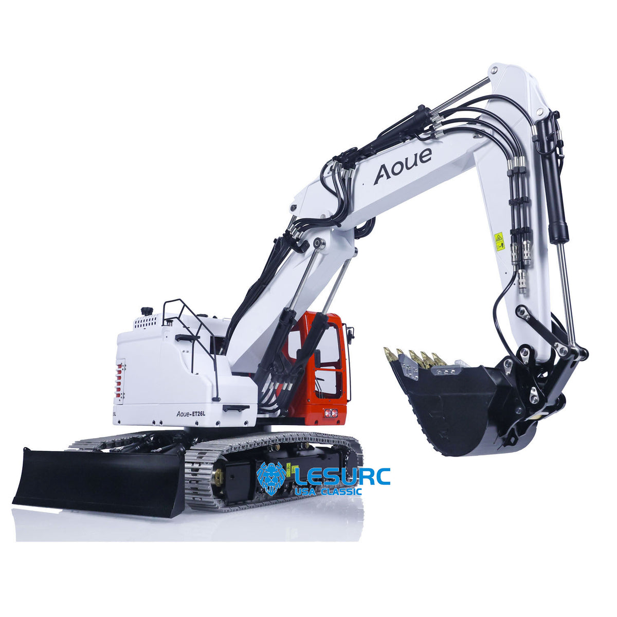 LESU Aoue ET26L 1/14 Metal RC Hydraulic Excavator 3 Arms Digger with PL18EV Radio System GPS