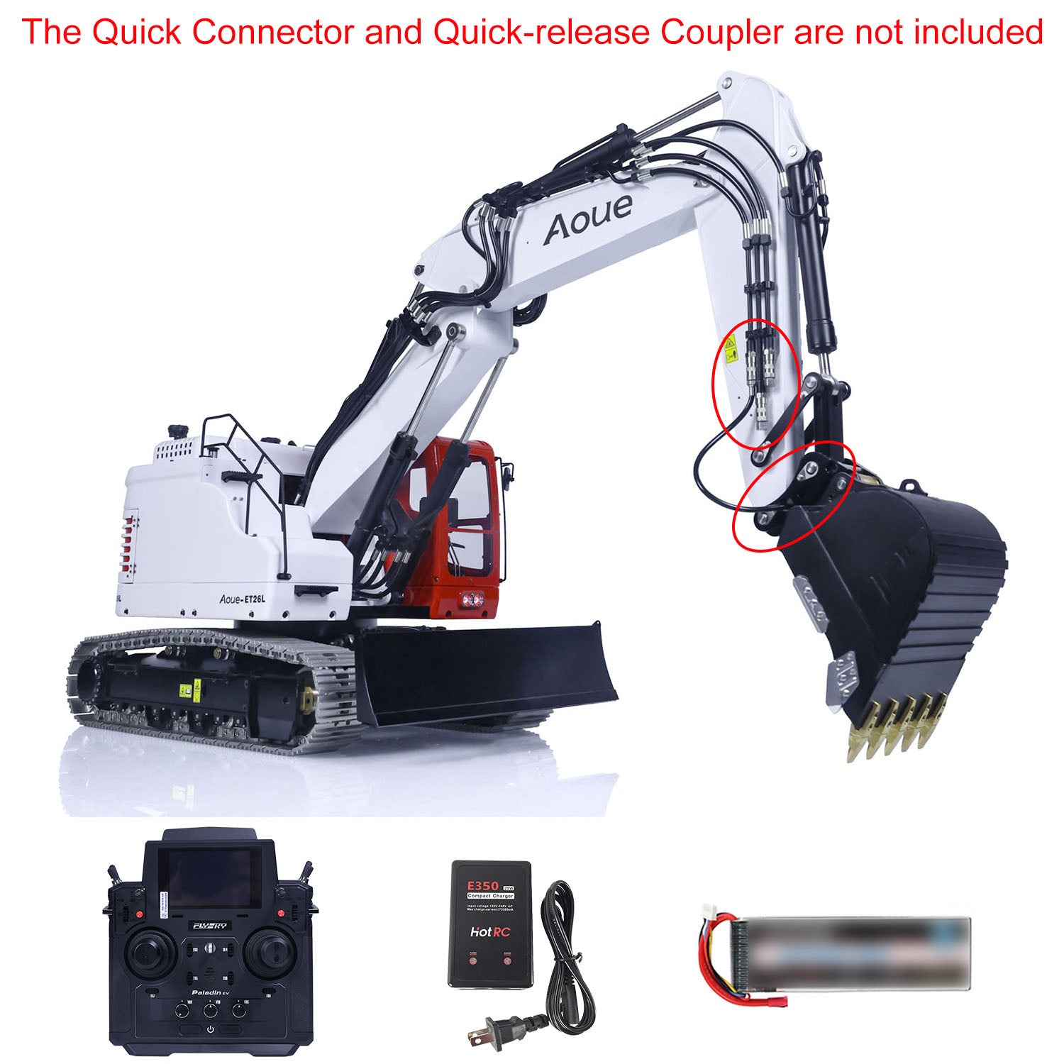 LESU Aoue ET26L Metal 1/14 RC Hydraulic Excavator 3 Arms Digger with GPS