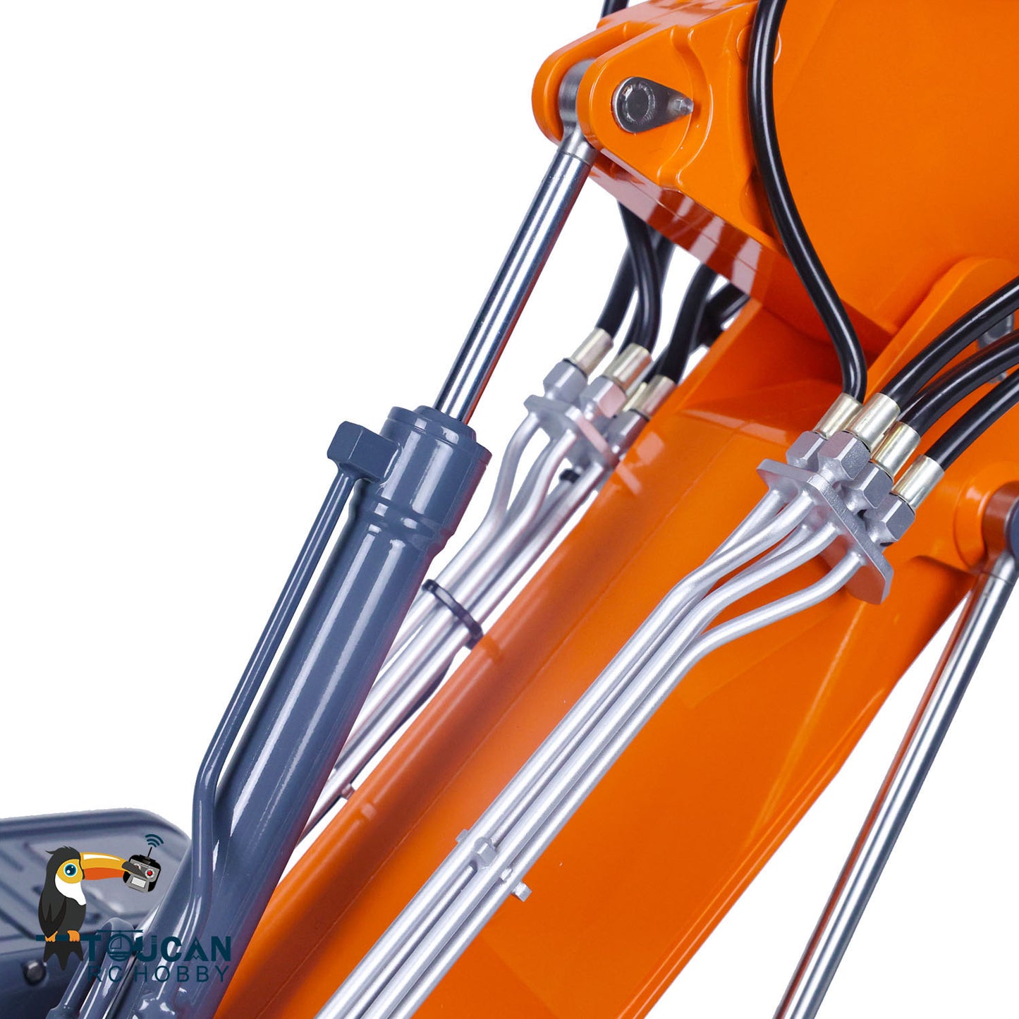 LESU Aoue ET26L 1/14 Metal RC Hydraulic Excavator 3 Arms Digger with Light System