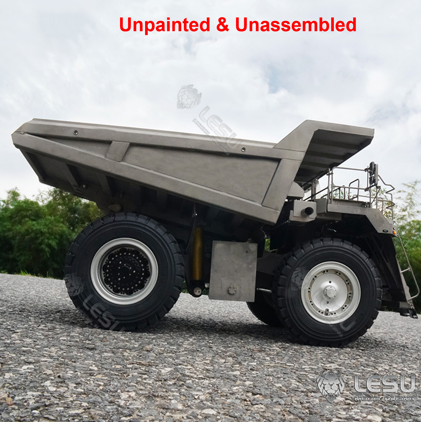 LESU Aoue R100E 1/16 Metal Remote Control Hydraulic Dumper Mining Truck for Construction Vehicle Enthusiast