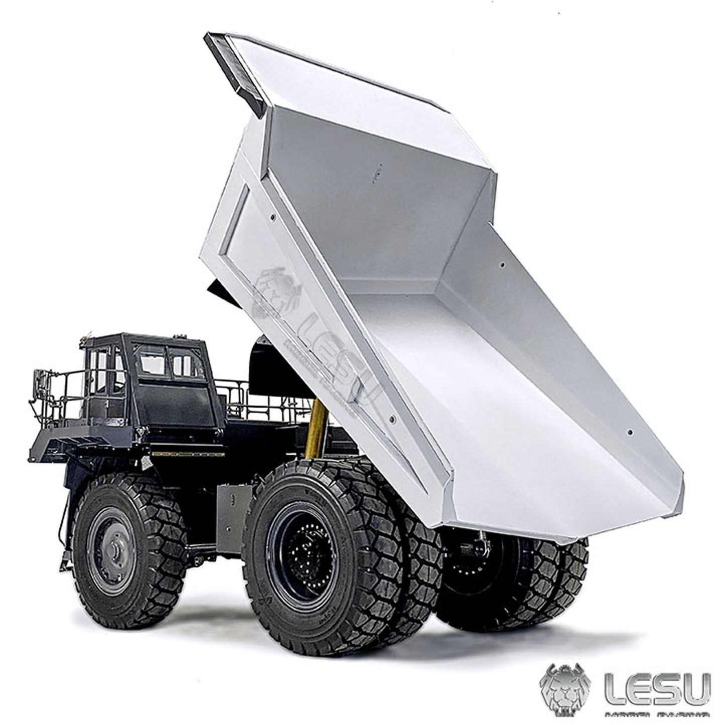 LESU Aoue R100E 1/16 Metal Remote Control Hydraulic Dumper Mining Truck for Engineering Vehicle Enthusiast