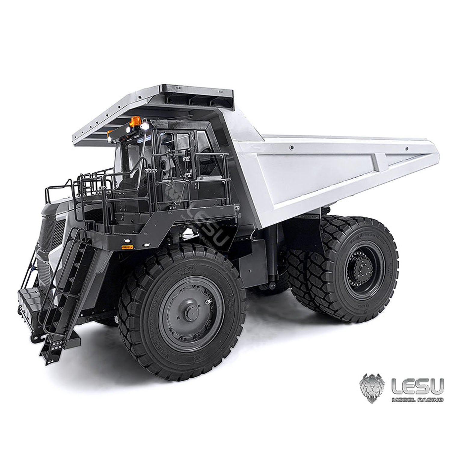 LESU Aoue R100E 1/16 Metal Remote Control Hydraulic Dumper Mining Truck with Light System