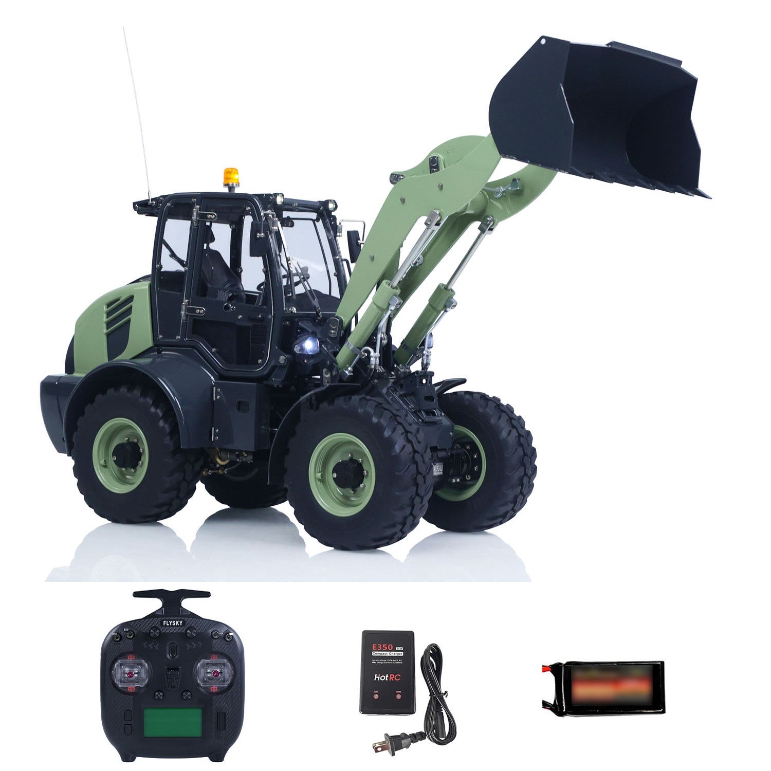 LESU Aoue WA100M-8 1/14 4X4 RC Metal Hydraulic Loader with ST8 Radio Controller