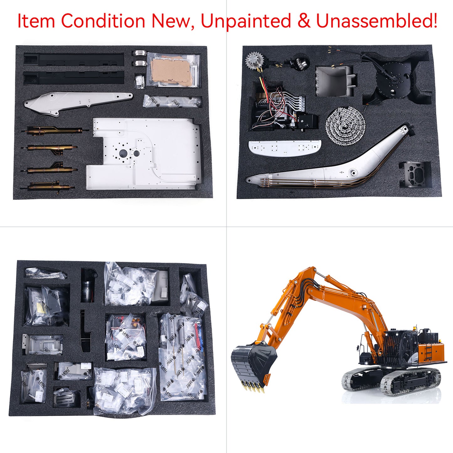 LESU Aoue ZX490 1/14 Metal RC Hydraulic Excavator B0026 Remote Control Digger with  6CH Valve