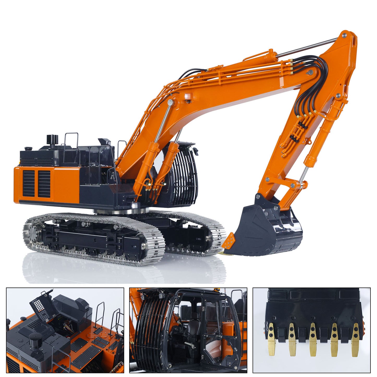 LESU Aoue ZX490 1/14 Metal RC Hydraulic Excavator B0026 Remote Control Digger with Brushless Motor