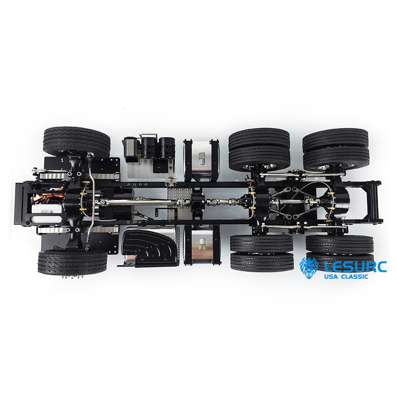 LESU 1/14 6*6 RC Tractor Truck Parts Metal Chassis for Radio Controlled Tractor Truck 3363 1851 Truck High Roof Model Refit