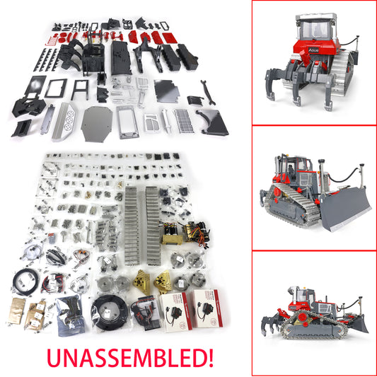 LESU 1/14 Aoue-DT60 Crawler Dozer Bulldozer RC Model Hydraulic Painted Unassembled Truck W/ Motor ESC Light Sound No Battery