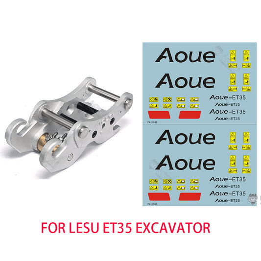 LESU Spare Parts Decal Sticker Metal Quick Detachable Fixed Mount for 1/14 ET35 RC Metal Hydraulic Excavator Digger Model DIY