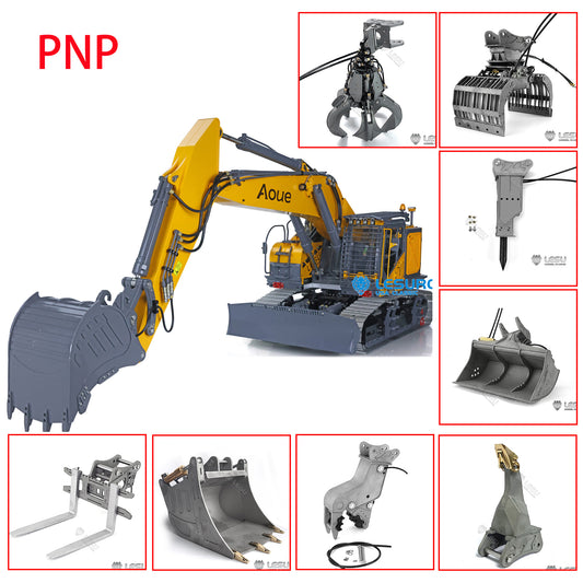 LESU 1/14 Painted Aoue ET35 Metal Hydraulic Tracked RC Excavator Digger Model W/ Driver Upgrade Accessories Pump Valve ESC