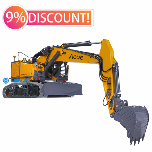 LESU 1/14 RC Digger Aoue ET35 Metal Hydraulic Excavator Model Pump Valve ESC Smoking Tracks Construction Vehicles