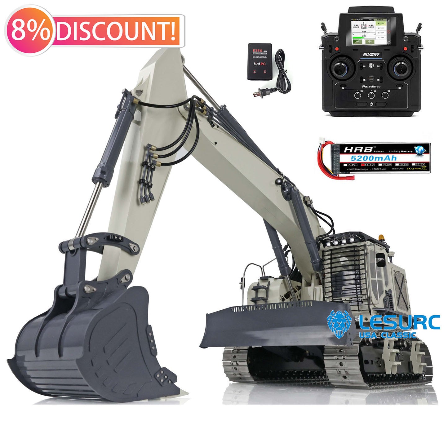 LESU Aoue ET35 1/14 Hydraulic RC Excavator RTR Model PL18EV Transmitter Sound Battery Lights Remote Control Digger