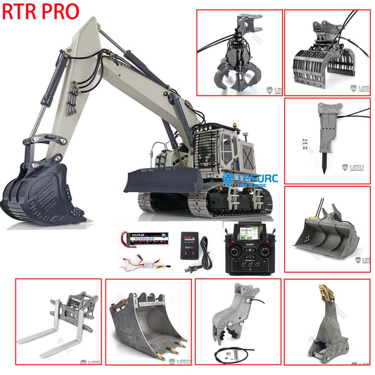 1/14 LESU Painted Tracked Excavator Digger Aoue ET35 Hydraulic RC RTR W/ PL18EV Smoke Unit Sound Battery Light Upgrade Accessories