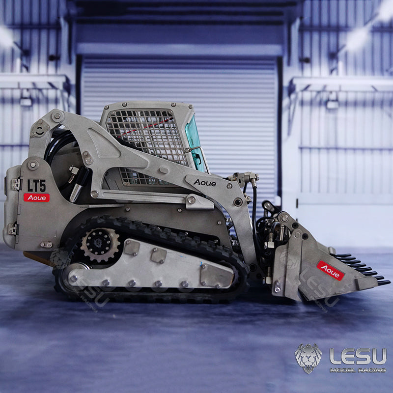 In Stock LESU 1/14 RC Metal Hydraulic Aoue-LT5 Tracked Skid-Steer Loader DIY Model Lights