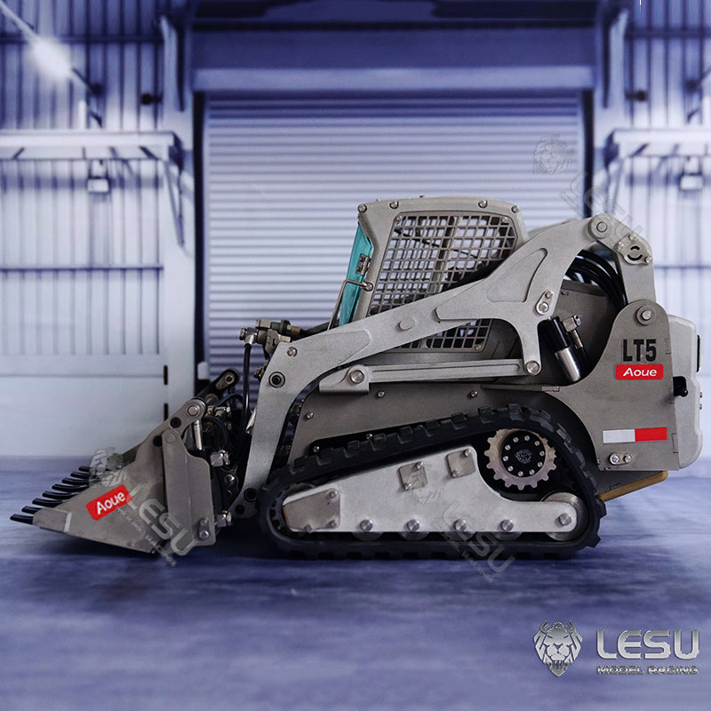 In Stock LESU 1/14 RC Metal Hydraulic Aoue-LT5 Tracked Skid-Steer Loader DIY Model Lights