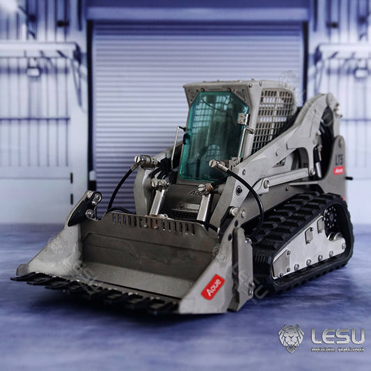 In Stock LESU 1/14 RC Metal Hydraulic Aoue-LT5 Tracked Skid-Steer Loader DIY Model Lights