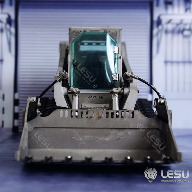 In Stock LESU 1/14 RC Metal Hydraulic Aoue-LT5 Tracked Skid-Steer Loader DIY Model Lights