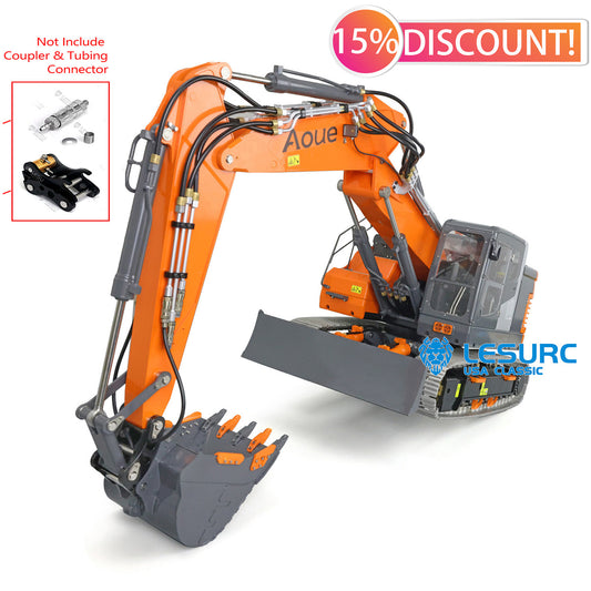 LESU Assembled Metal 1/14 Hydraulic RC Excavator Aoue ET26L Pump Valve ESC GPS Remote Control Digger Construction Vehicles