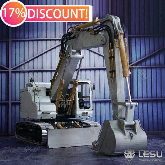 LESU 1/14 Metal RC Hydraulic Excavator Kits Aoue ET26L DIY Model Pump Valve ESC GPS Remote Control Construction Vehicles