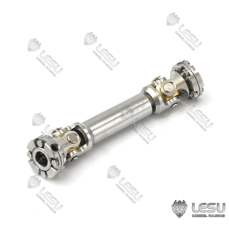 LESU 1/14 Scale Stainless Steels Flange CVD Drive Shaft for Remote Controlled Construction Tractor Truck Dumper DIY Parts