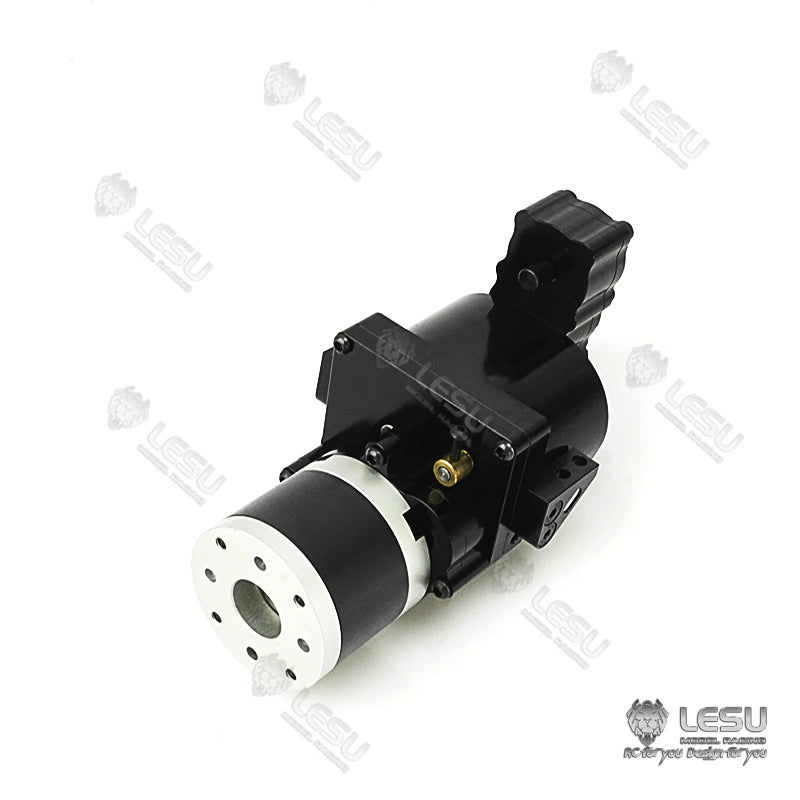 1/14 LESU 2 Speed Gearbox Transmission Transfer Case Motor for Remote Controlled Tractor Truck Parts 14:1 Planetary reducer