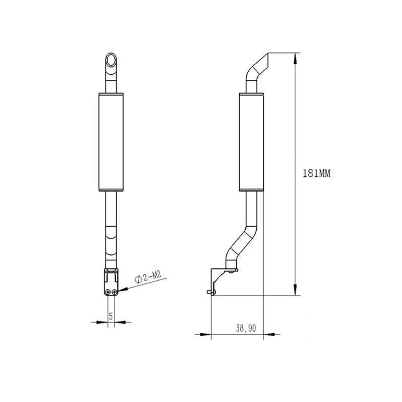 LESU Metal Smoke Exhaust Pipe Vent A B C for 1/14 Scale Remote Controlled Tractor Truck Car Model Accessories Replacements