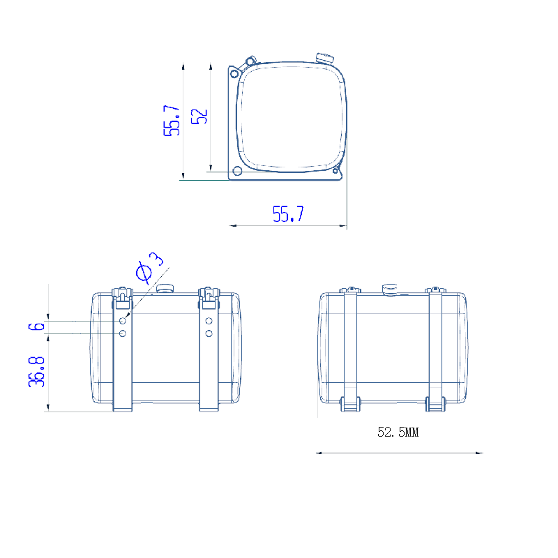 LESU 1PC 36MM 52.5MM 72MM 82MM 85MM 90MM 108MM 119MM Metal Hydraulic Tank B for 1/14 RC Dumper Tractor Truck Model DIY Part