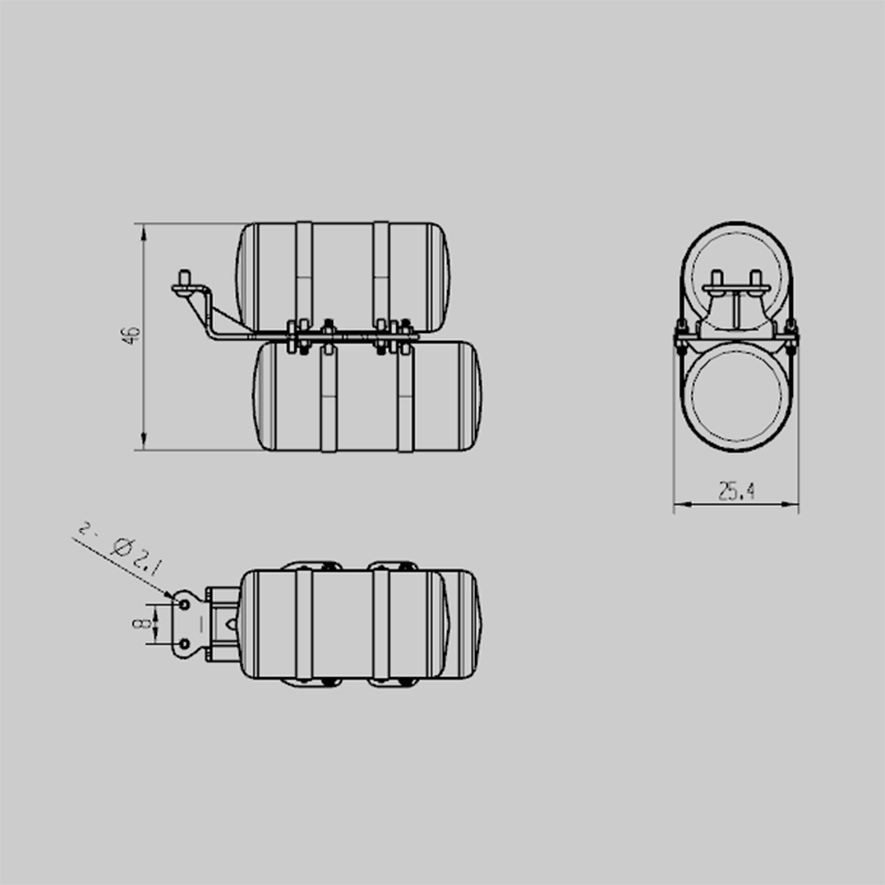 LESU Rearview Mirror Stand Metal Air Tank Rear Bumper Taillight for 1/14 DIY 3348 3363 RC Dumper Radio Control Tipper Truck