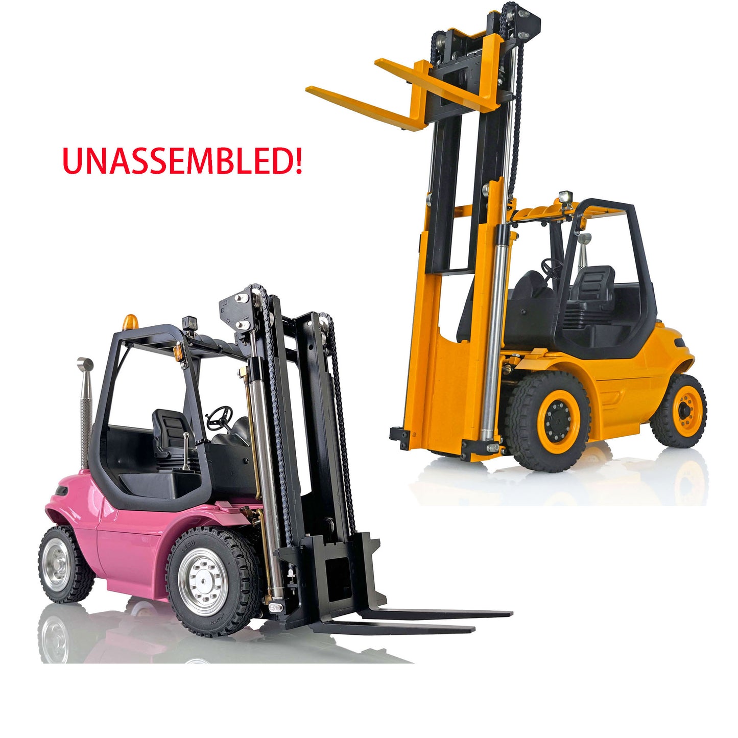 LESU RC 1/14 Scale Painting Unassembled Forklift Transfer Car Truck Model W/ Motor ESC Light Sound System W/O Controller Battery