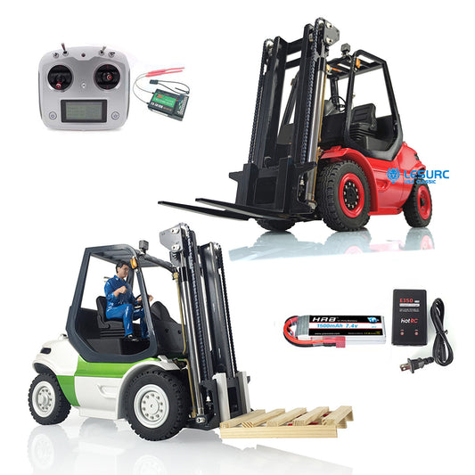 1/14 Scale LESU RC RTR Model Forklift Assembled Transfer Car Truck W/ Motor Servo ESC Light Sound Radio Battery Driver Charger