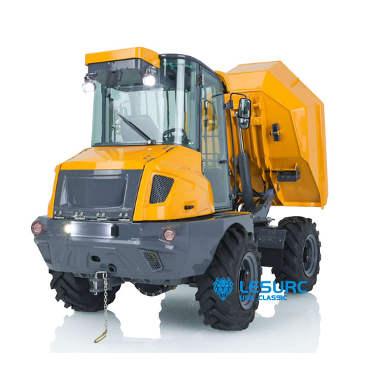 1/14 LESU 4X4 RC Hydraulic Articulated Dump Truck 6MDX Remote Control Tipper Model Metal Hobby Car Radio W/O Battery