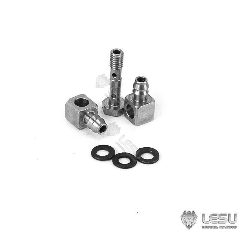 LESU M3 Metal Conjoined Curved Nozzle Suitable For 1/14 RC Dumper Radio Controlled Vehicle Truck DIY Spare Part Accessory