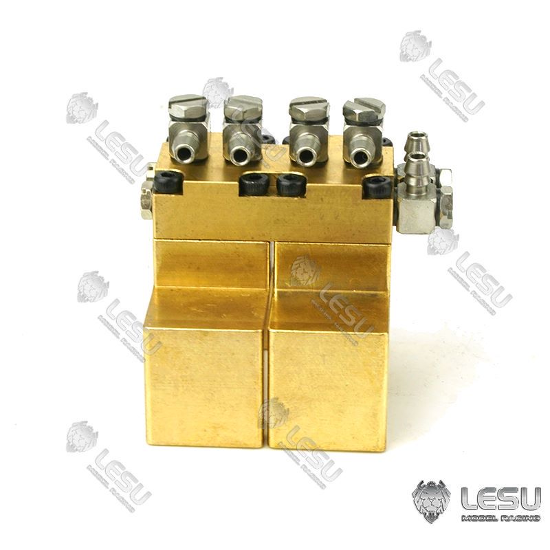 LESU 1CH 2CH 3CH 4CH 5CH 6CH 7CH Brass Hydraulic Reversing Valve Suitable for 1/14 RC Excavator RC Dumper Truck DIY Parts