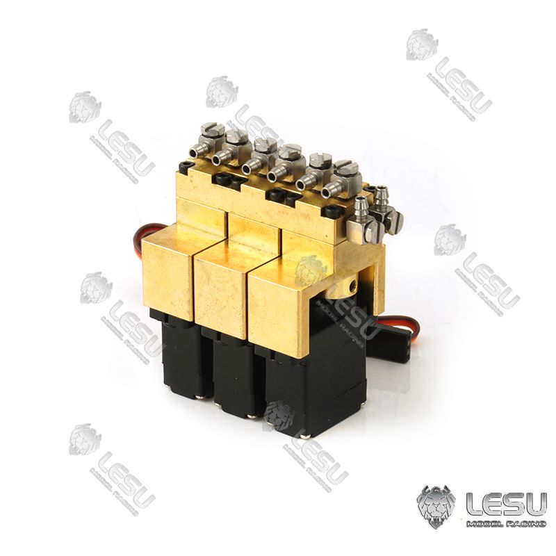 LESU 1CH 2CH 3CH 4CH 5CH 6CH 7CH Brass Hydraulic Reversing Valve Suitable for 1/14 RC Excavator RC Dumper Truck DIY Parts