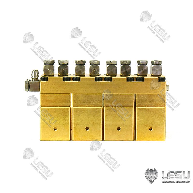 LESU 1CH 2CH 3CH 4CH 5CH 6CH 7CH Brass Hydraulic Reversing Valve Suitable for 1/14 RC Excavator RC Dumper Truck DIY Parts