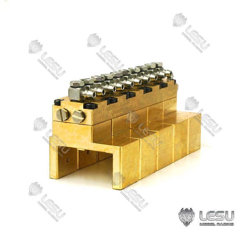 LESU 1CH 2CH 3CH 4CH 5CH 6CH 7CH Brass Hydraulic Reversing Valve Suitable for 1/14 RC Excavator RC Dumper Truck DIY Parts