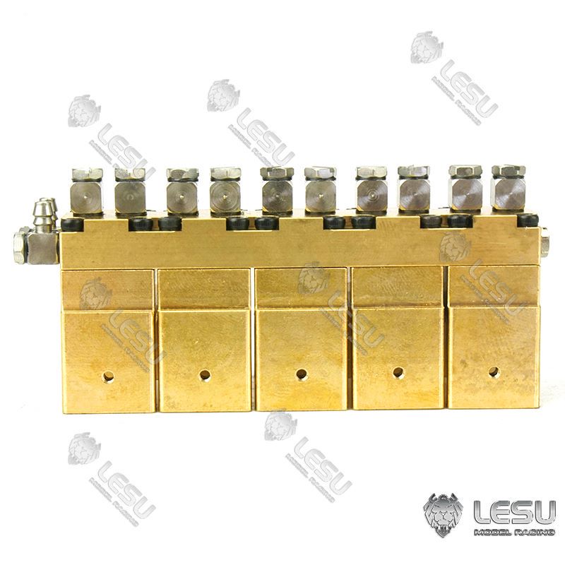 LESU 1CH 2CH 3CH 4CH 5CH 6CH 7CH Brass Hydraulic Reversing Valve Suitable for 1/14 RC Excavator RC Dumper Truck DIY Parts