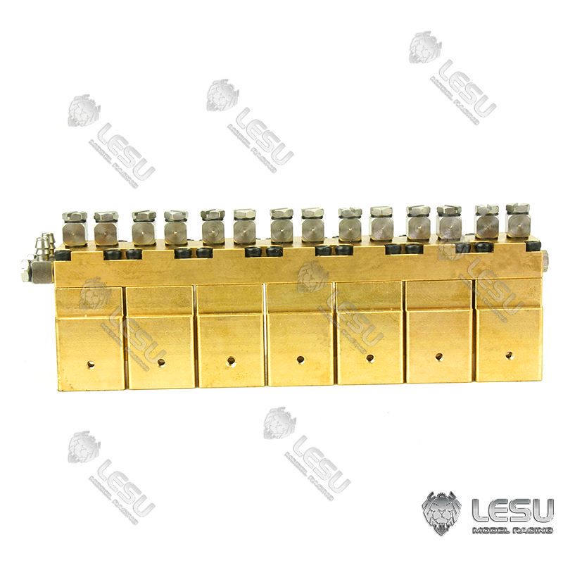 LESU 1CH 2CH 3CH 4CH 5CH 6CH 7CH Brass Hydraulic Reversing Valve Suitable for 1/14 RC Excavator RC Dumper Truck DIY Parts