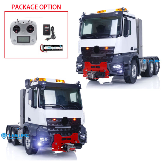 LESU 1/14 RC Low-top Tractor Truck 3363 Car Model 6x6 Metal Chassis Assembled W/ Light & Sound Systems Motor Servo ESC Winch