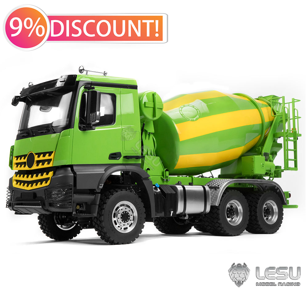 LESU 1/14 Metal 6x6 RC Mixer Truck Light Sound Painted Assembled Radio Control Agitating Lorry Car Hobby Model Vehivles