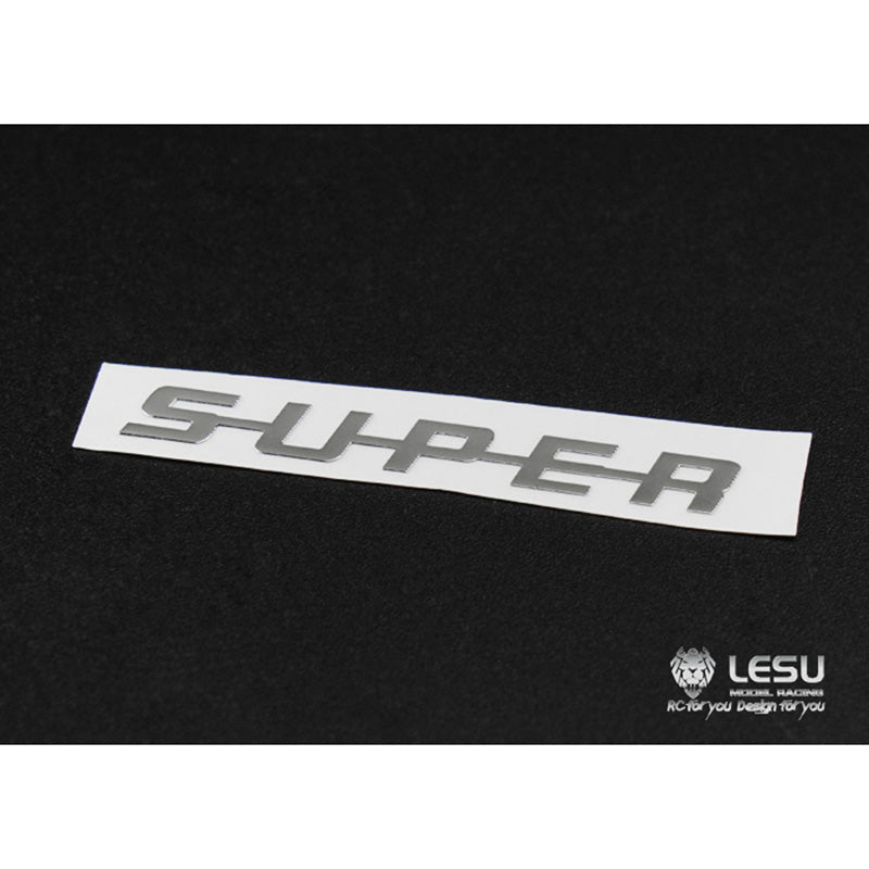 LESU Logo Sticker for 1/14 R730 DIY Radio Controlled Tractor Truck Model Cab Door Handle Rear View Mirror Decorative Parts