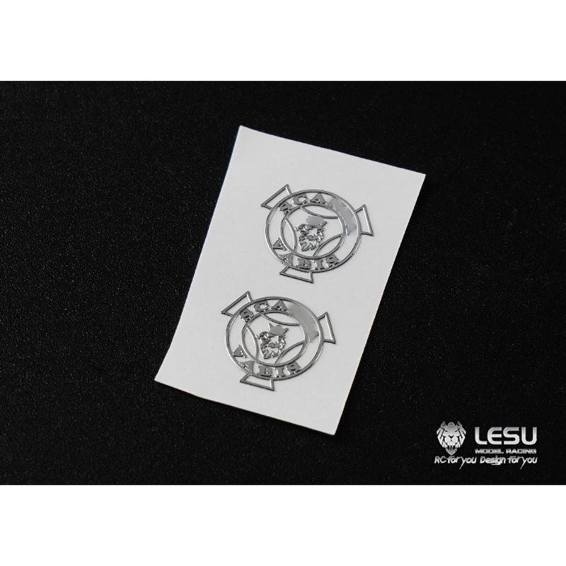 LESU Logo Sticker for 1/14 R730 DIY Radio Controlled Tractor Truck Model Cab Door Handle Rear View Mirror Decorative Parts